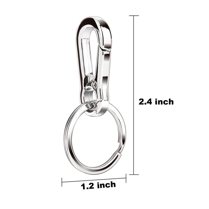 Sunmns Metal Keyring Keychain Key Ring Chain Hook Organizer, 2 Pack - Image 3